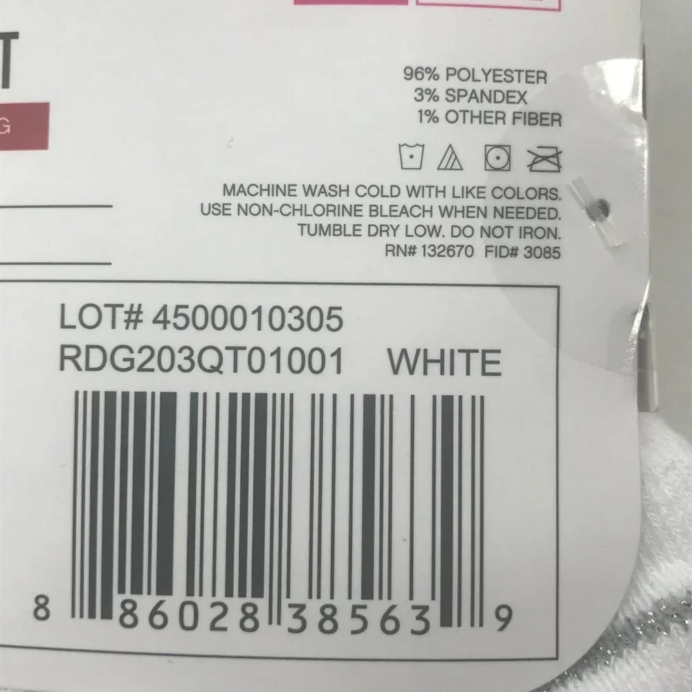 6 Pack Reebok Girl's Quarter Cut Socks White Size Small Shoe 4-8 New